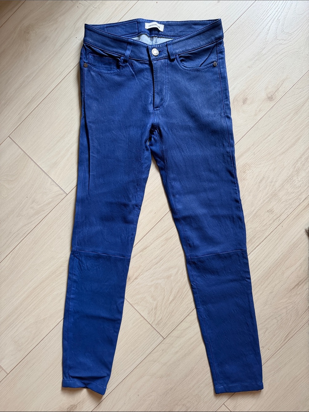 Zadig & Voltaire blue leather pants